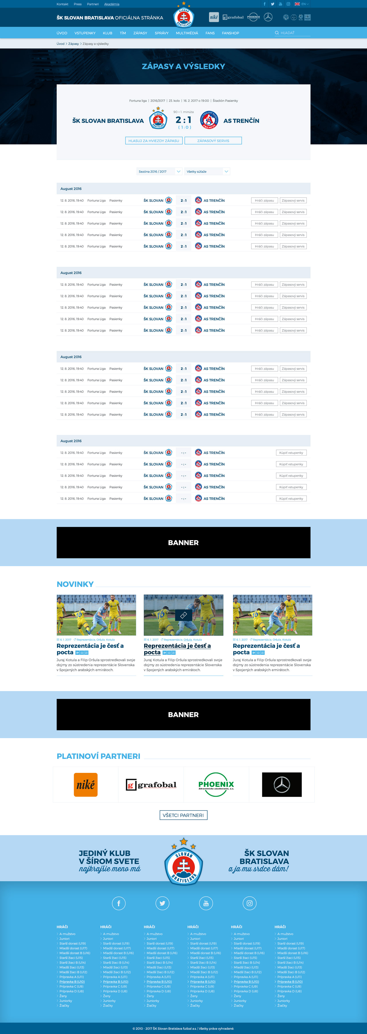 SKSLOVAN.com - zápasy a výsledky