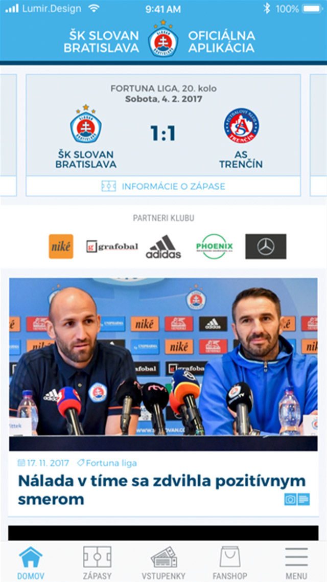 ŠK Slovan aplikácia