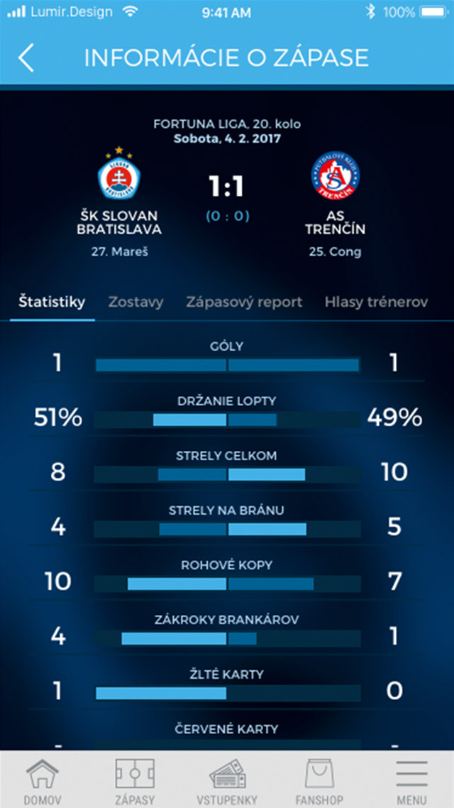 ŠK Slovan aplikácia